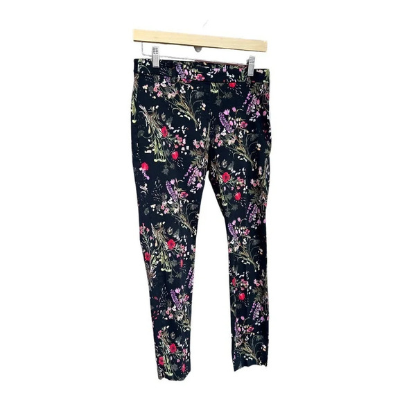 H&M Women's Botanicals Ankle-Length Cigarette Trousers Size 10 - Picture 5 of 8